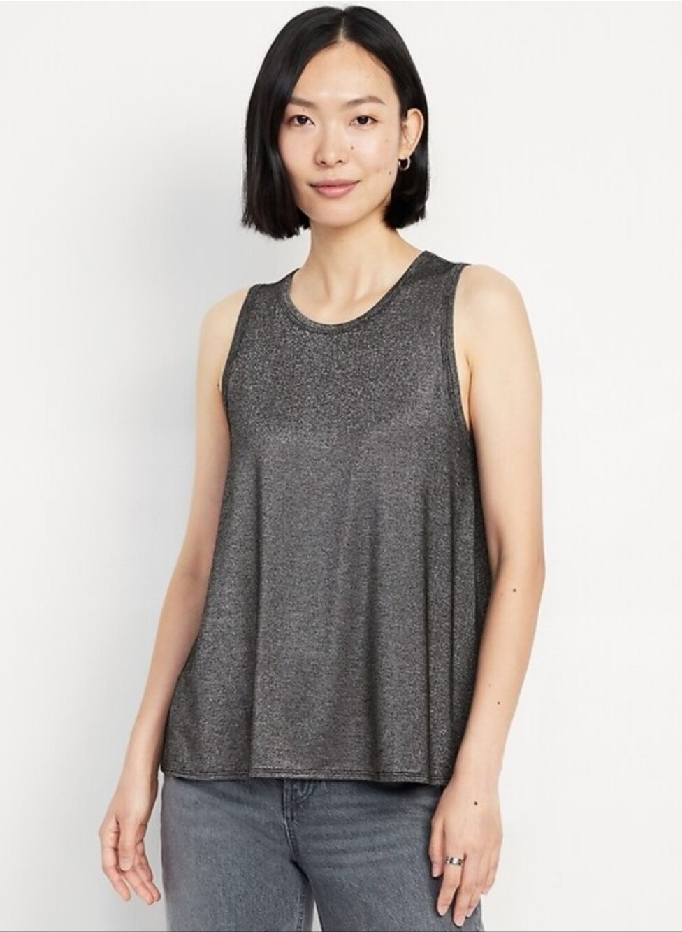OLD NAVY Luxe Line Sleeveless Metallic Top Size L
